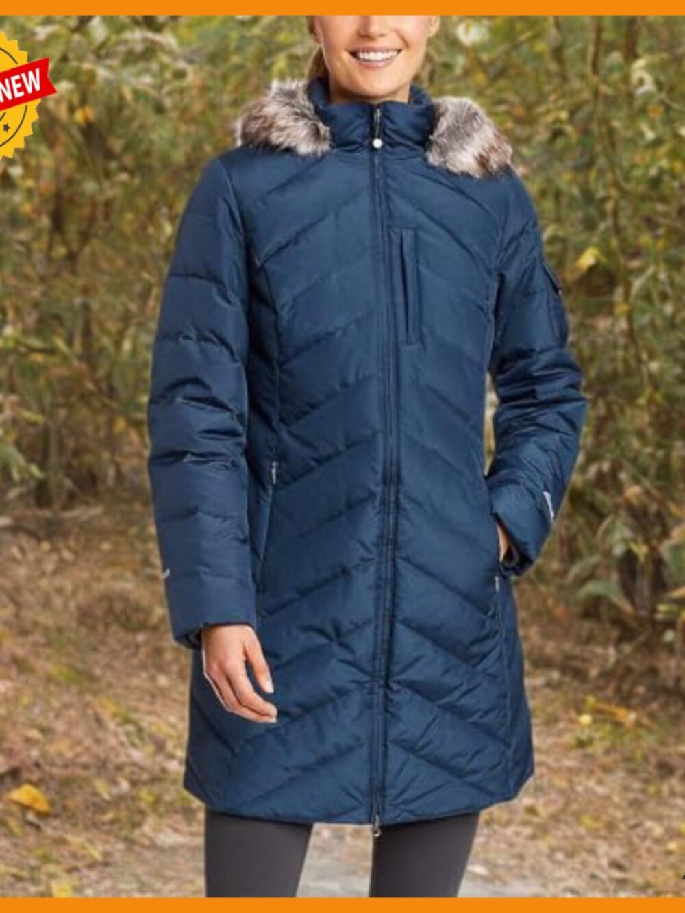 Women's Down Parka with 550 Fill Power, Windproof, Long Sleeve - Picture 4 of 4